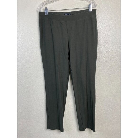 Eileen Fisher Pants Womens size Medium Green Pull on career Minimalist Office - Picture 1 of 11